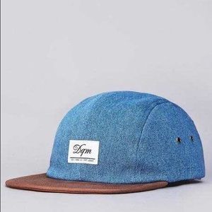 DQM denim and suede 4 panel hat